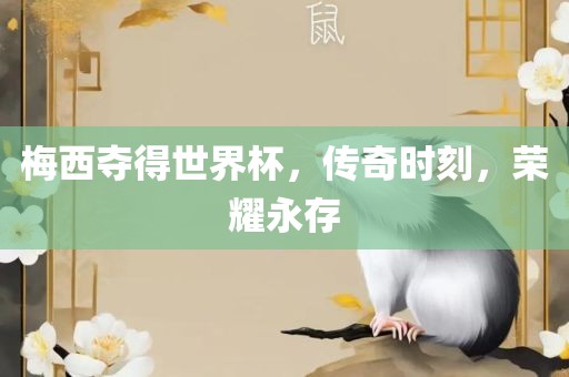 梅西夺得世界杯，传奇时刻，荣耀永存