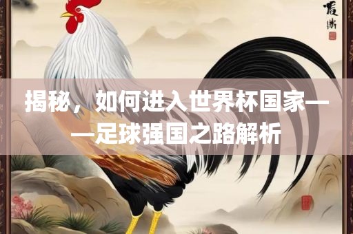 揭秘，如何进入世界杯国家——足球强国之路解析