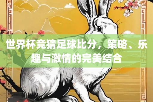 世界杯竞猜足球比分，策略、乐趣与激情的完美结合