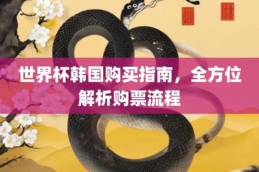 世界杯韩国购买指南，全方位解析购票流程