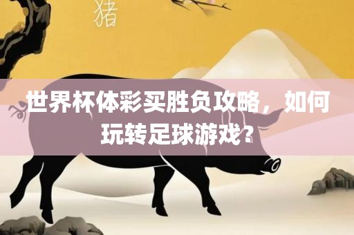 世界杯体彩买胜负攻略，如何玩转足球游戏？