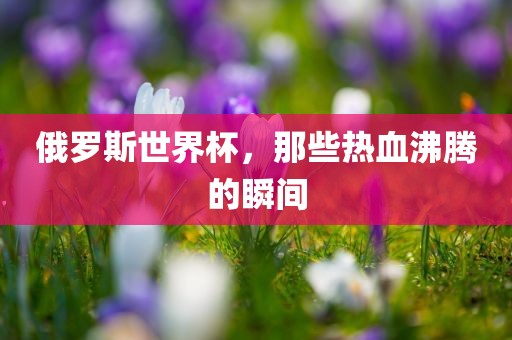 俄罗斯世界杯，那些热血沸腾的瞬间