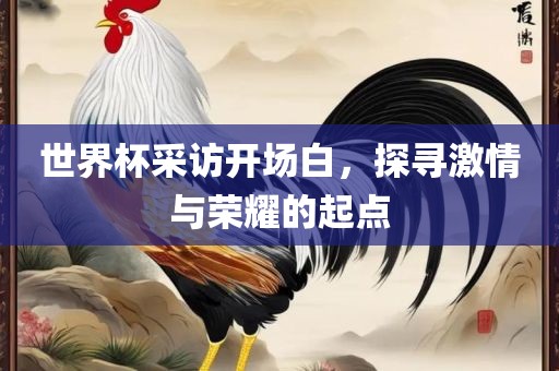 世界杯采访开场白，探寻激情与荣耀的起点眉山市正发家政服务有限公司