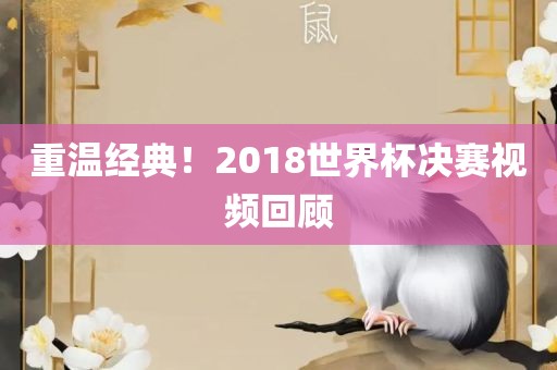重温经典！2018世界杯决赛视频回顾