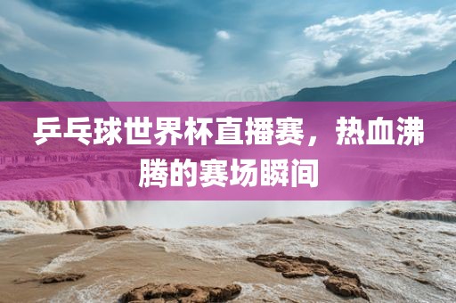 乒乓球世界杯直播赛，热血沸腾的赛场瞬间