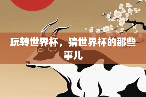 玩转世界杯，猜世界杯的那些事儿