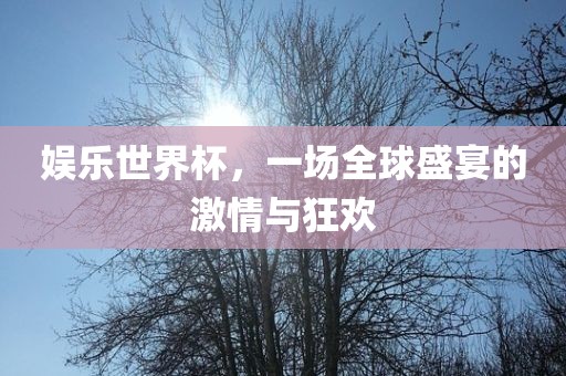 娱乐世界杯，一场全球盛宴的激情与狂欢