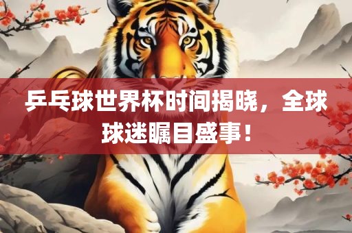 乒乓球世界杯时间揭晓，全球球迷瞩目盛事！