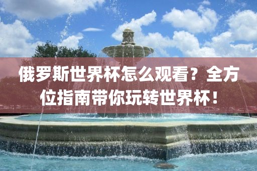 俄罗斯世界杯怎么观看？全方位指南带你玩转世界杯！