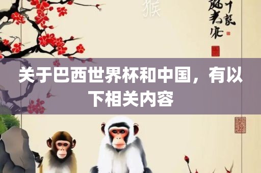 关于巴西世界杯和中国，有以下相关内容