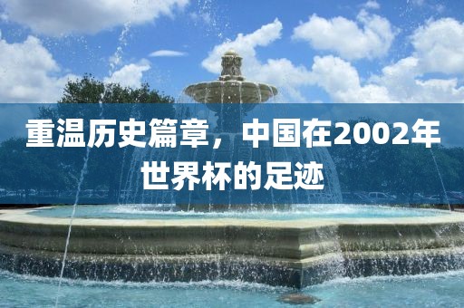 重温历史篇章，中国在2002年世界杯的足迹