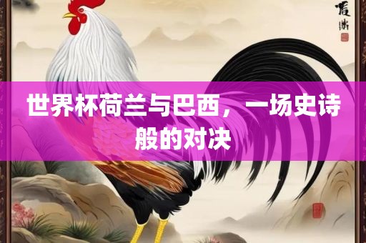世界杯荷兰与巴西，一场史诗般的对决