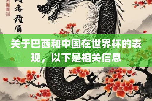 关于巴西和中国在世界杯的表现，以下是相关信息