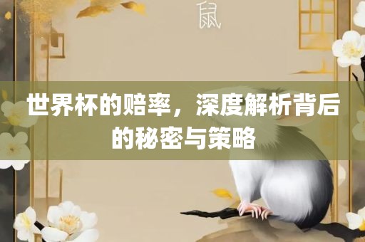 世界杯的赔率，深度解析背后的秘密与策略