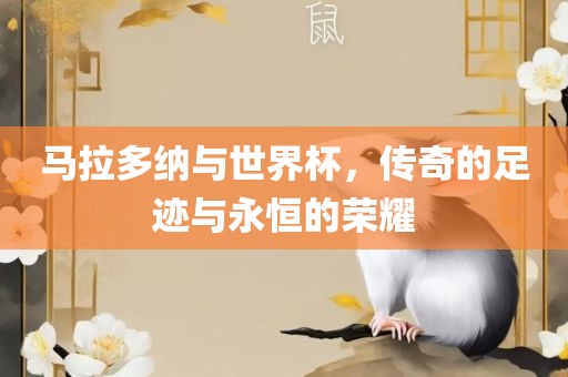 马拉多纳与世界杯，传奇的足迹与永恒的荣耀