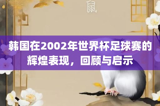 韩国在2002年世界杯足球赛的辉煌表现，回顾与启示