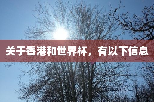 关于香港和世界杯，有以下信息