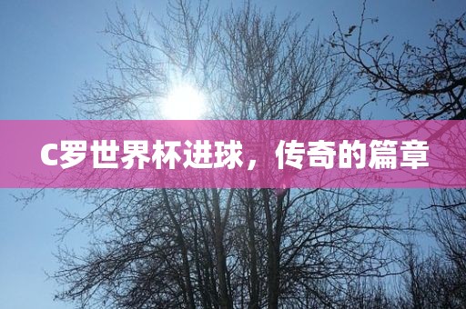 C罗世界杯进球，传奇的篇章