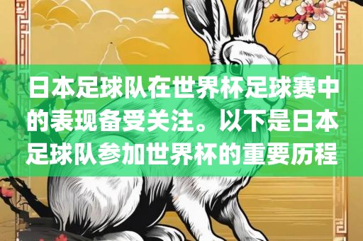 日本足球队在世界杯足球赛中的表现备受关注。以下是日本足球队参加世界杯的重要历程