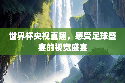 世界杯央视直播，感受足球盛宴的视觉盛宴