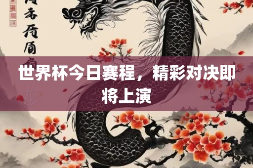 世界杯今日赛程，精彩对决即将上演