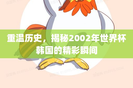 重温历史，揭秘2002年世界眉山市正发家政服务有限公司杯韩国的精彩瞬间