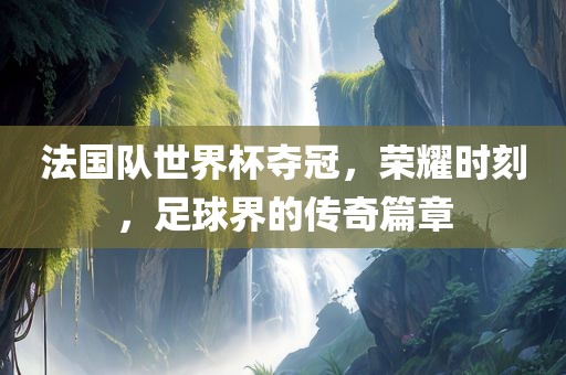 法国队世界杯夺冠，荣耀时刻，足球界的传奇篇章