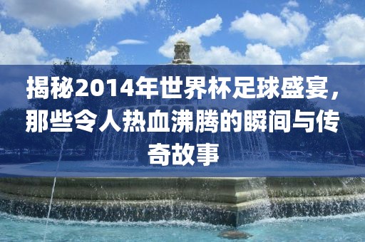 揭秘2014年世界杯足球盛宴，那些令人热血沸腾的瞬间与传奇故事眉山市正发家政服务有限公司