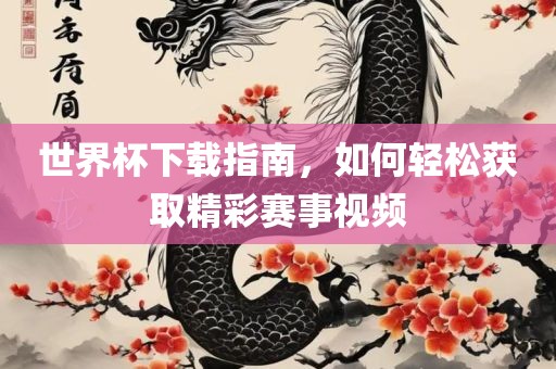 世界杯下载指南，如何轻松获取精彩赛事视频