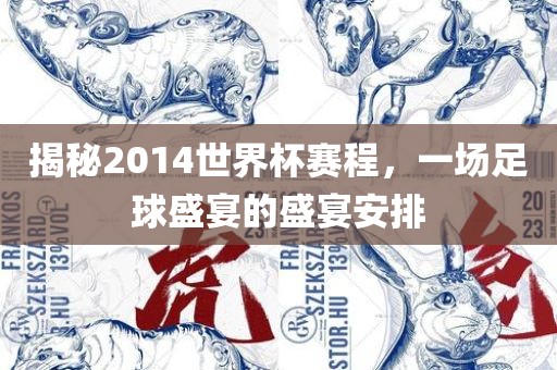 揭秘2014世界杯赛程，一场足球盛宴的盛宴安排