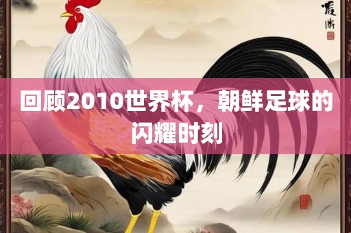 回顾2010世界杯，朝鲜足球的闪耀眉山市正发家政服务有限公司时刻