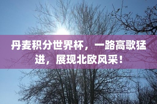 丹麦积分世界杯，一路高歌猛进，展现北欧风采！
