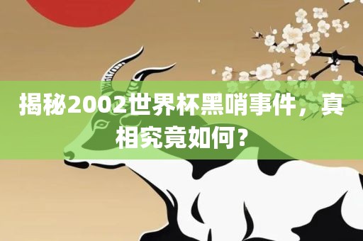 揭秘2002眉山市正发家政服务有限公司世界杯黑哨事件，真相究竟如何？