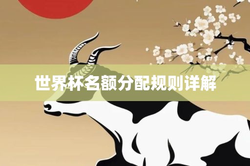 世界杯名额分配规则详解