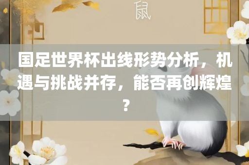 国足世界杯出线形势分析，机遇与挑战并存，能否再创辉煌？