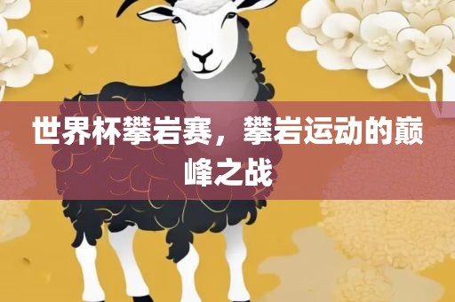 世界杯攀岩赛，攀岩运动的巅峰之战