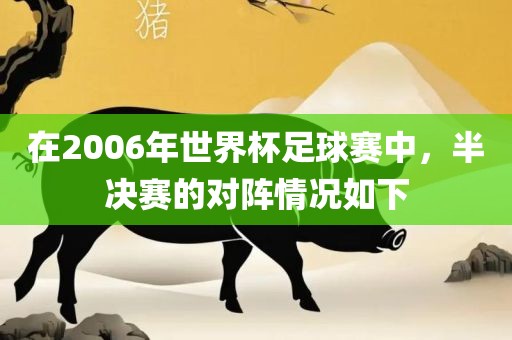 在2006年世界杯足球赛中，半决赛的对阵情况如下眉山市正发家政服务有限公司