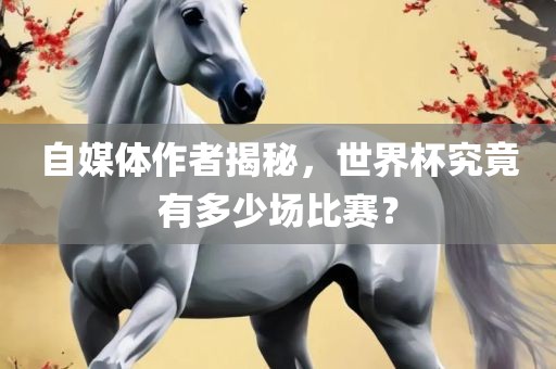 自媒体作者揭秘，世界杯究竟有多少场比赛？