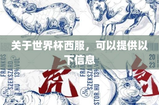 关于世界杯西服，可以提供以下信息
