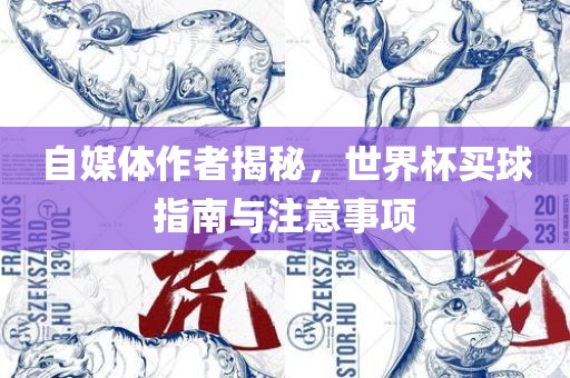 自媒体作者揭秘，世界杯买球指南与注意事项