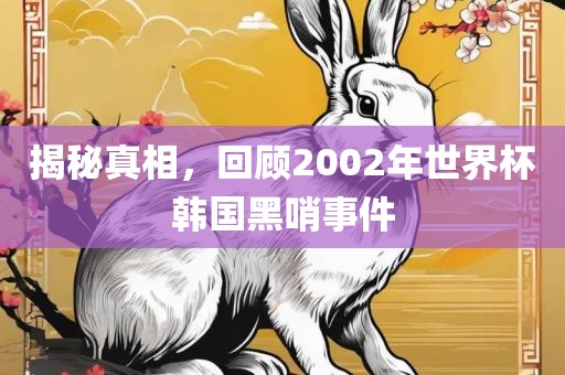 揭秘真相，回顾2002年世界杯韩国黑哨事件