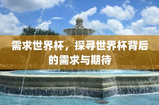 需求世界杯，探寻世界杯背后的需求与期待眉山市正发家政服务有限公司