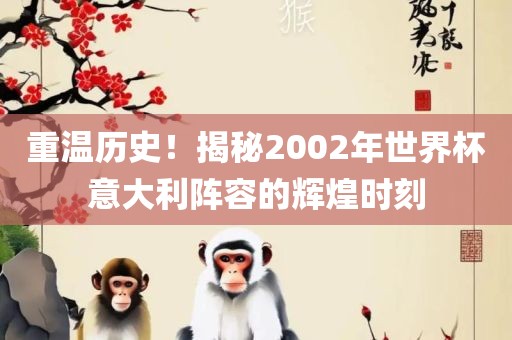 重温历史！揭秘2002年世界杯意大利阵容的辉煌时刻