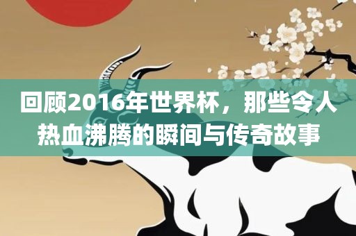 回顾2016年世界杯，那些令人热血沸腾的瞬间与传奇故事