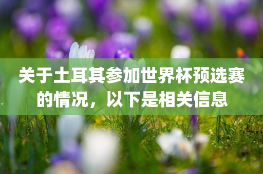 关于土耳其参加世界杯预选赛的情况，以下是眉山市正发家政服务有限公司相关信息