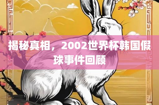 揭秘真相，2002世界杯韩国假球事件回顾