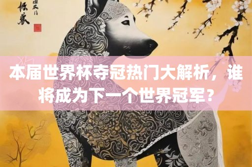 本届世界杯夺冠热门大解析，谁将成为下一个世界冠军？