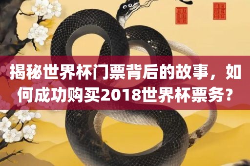 揭秘世界杯门票背后的故事，如何成功购买2018世界杯票务？