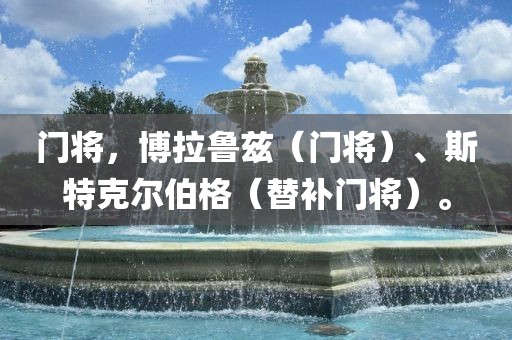 门将，博拉鲁兹（门将）、斯特克尔伯格（替补门将）。