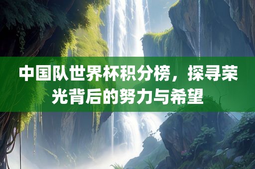 中国队世界杯积分榜，探寻荣光背后的努力与希望眉山市正发家政服务有限公司